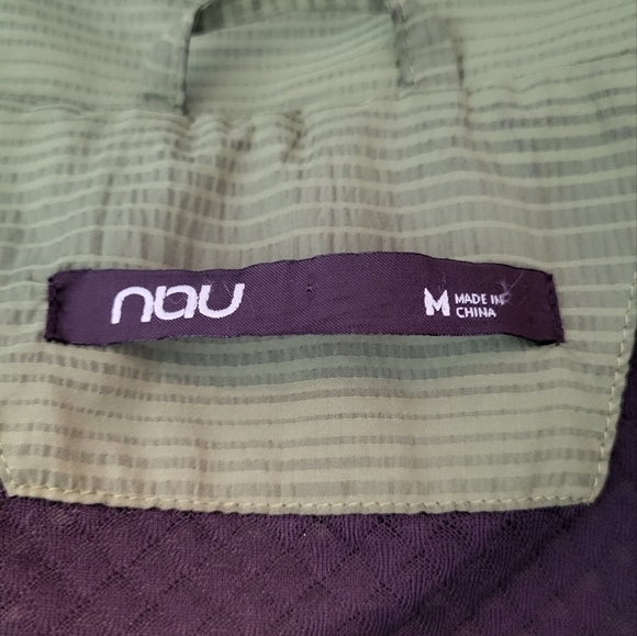 Nau Lime Green Striped Hooded Lightweight Jacket Size M - Picture 2 of 14